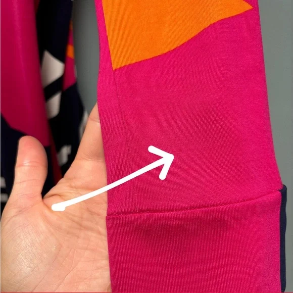 Diane Von Furstenberg Pink and Orange Wrap Dress - Picture 8 of 9